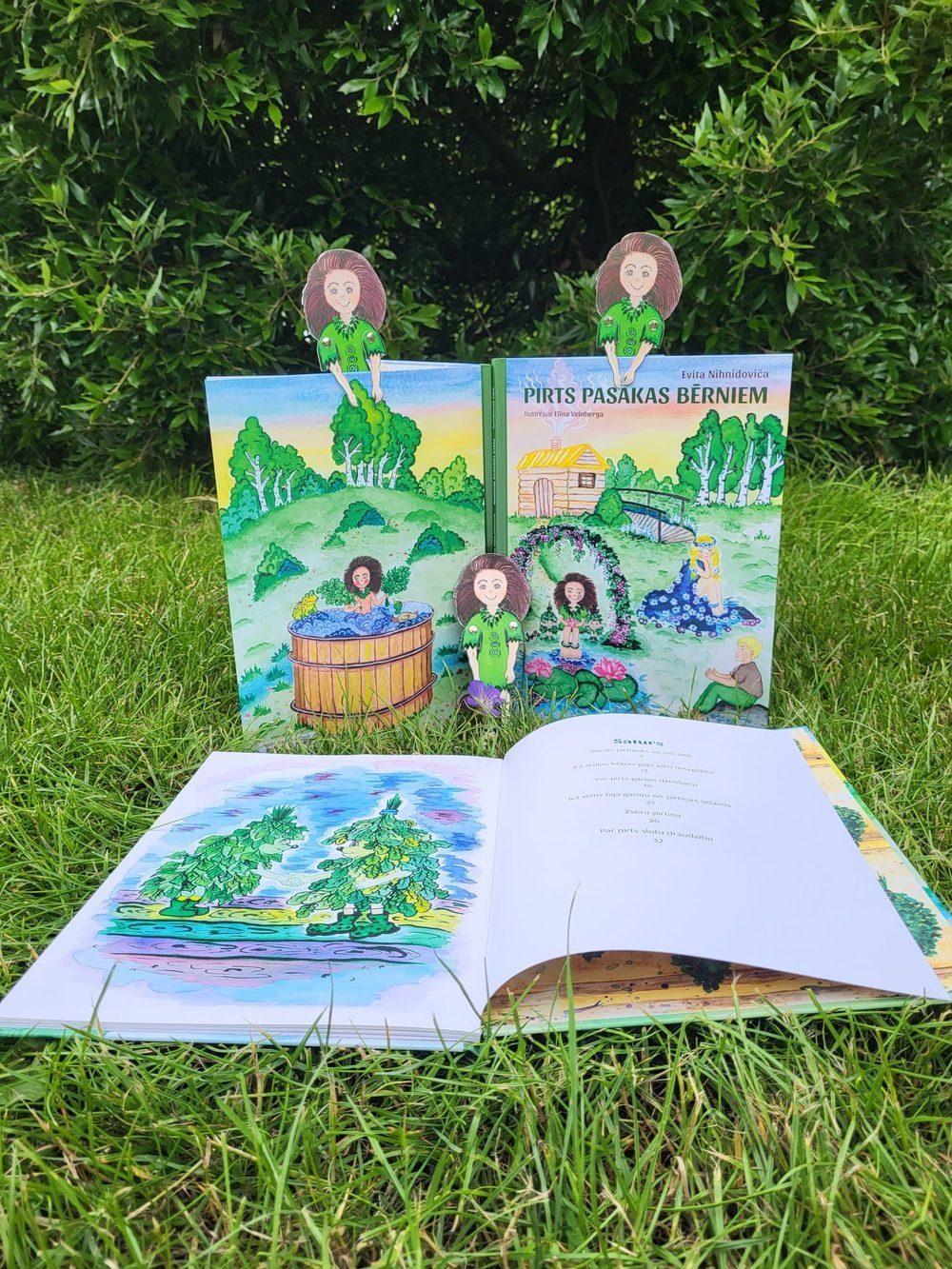 The cover of my first illustrated book, Pirts pasakas bērniem