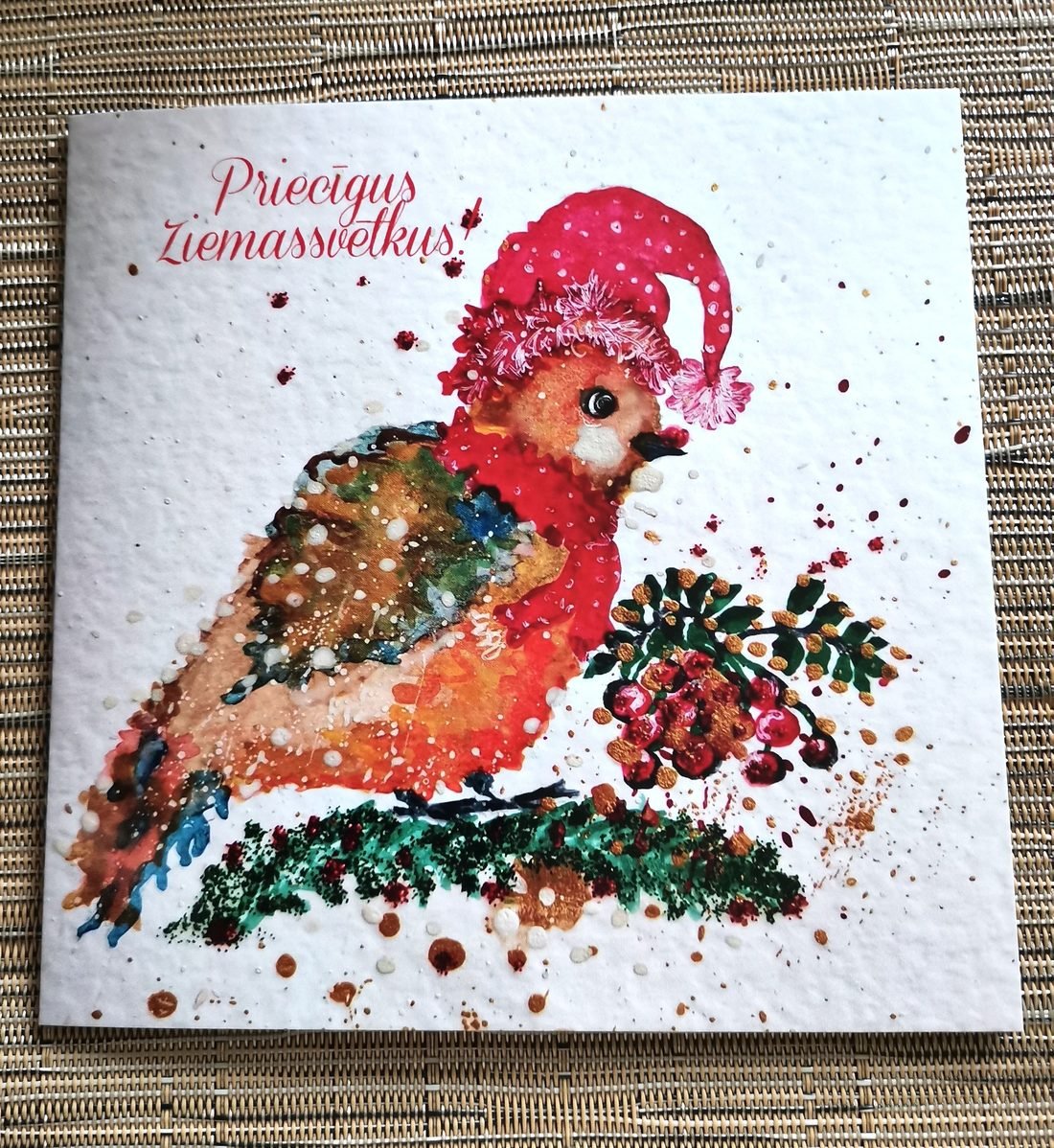 Original Christmas card design by Elīna Veinberga