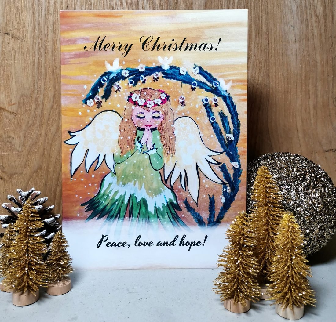 Original Christmas card design by Elīna Veinberga