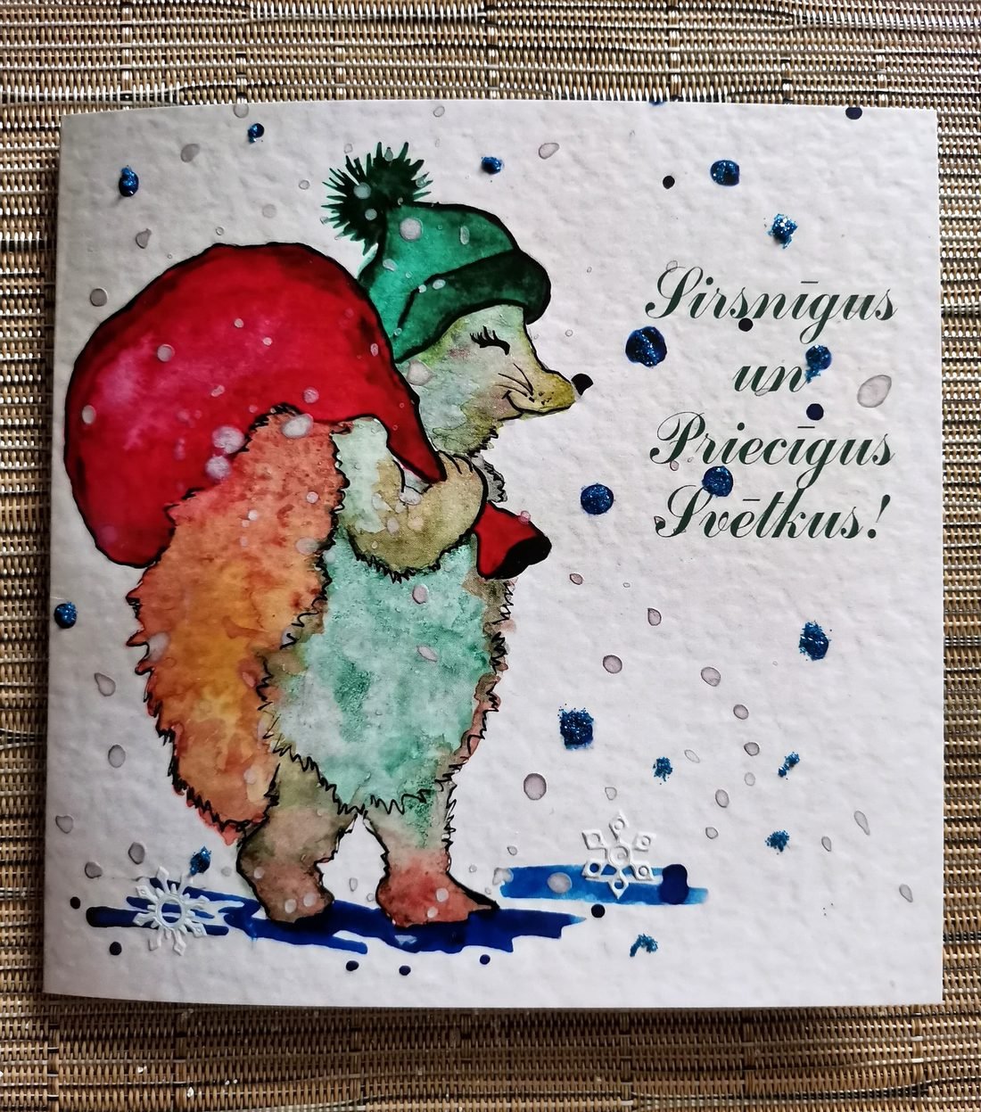 Original Christmas card design by Elīna Veinberga