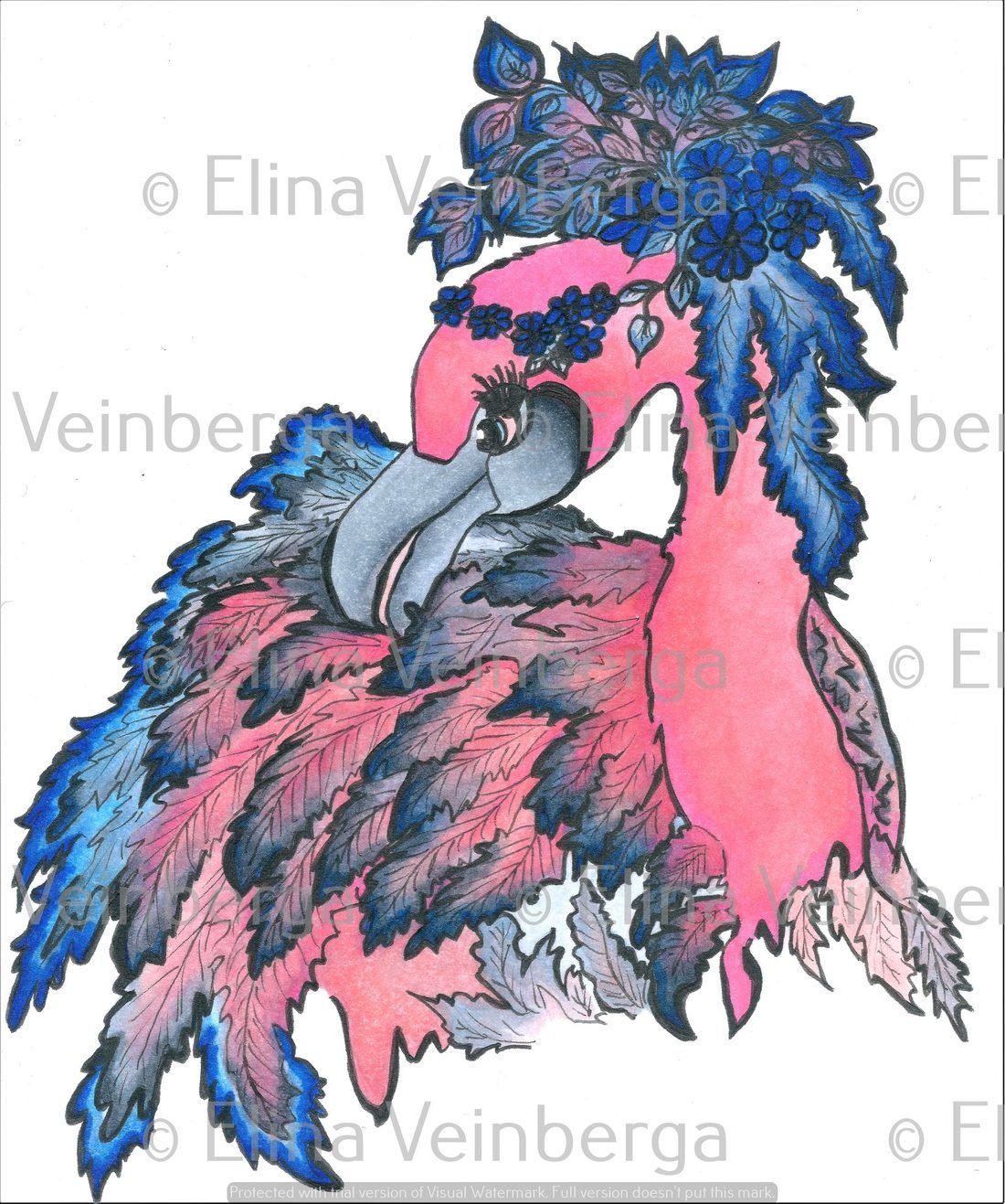 Original colourful illustration by Elīna Veinberga