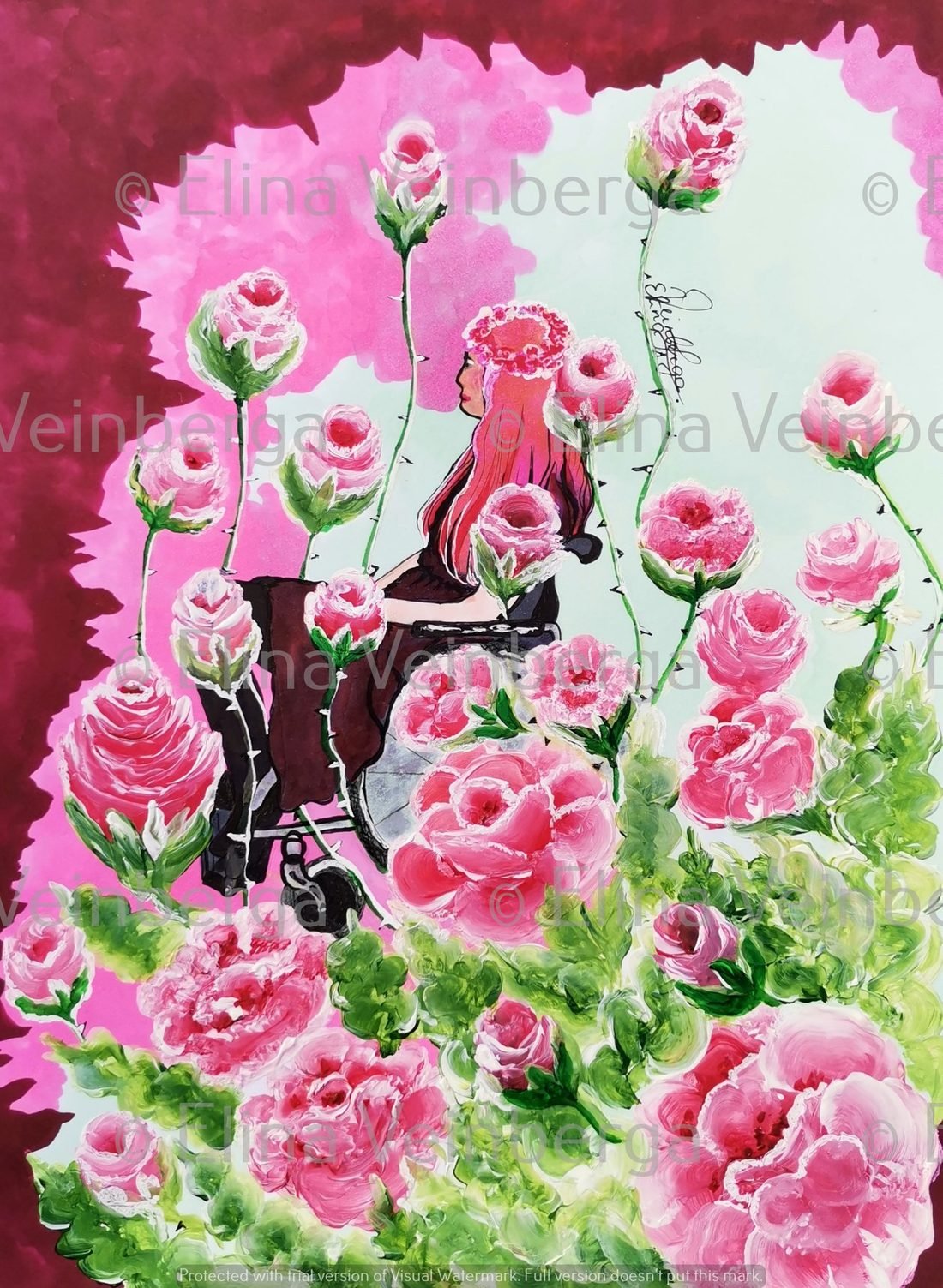 Original heartfelt painting by Elīna Veinberga
